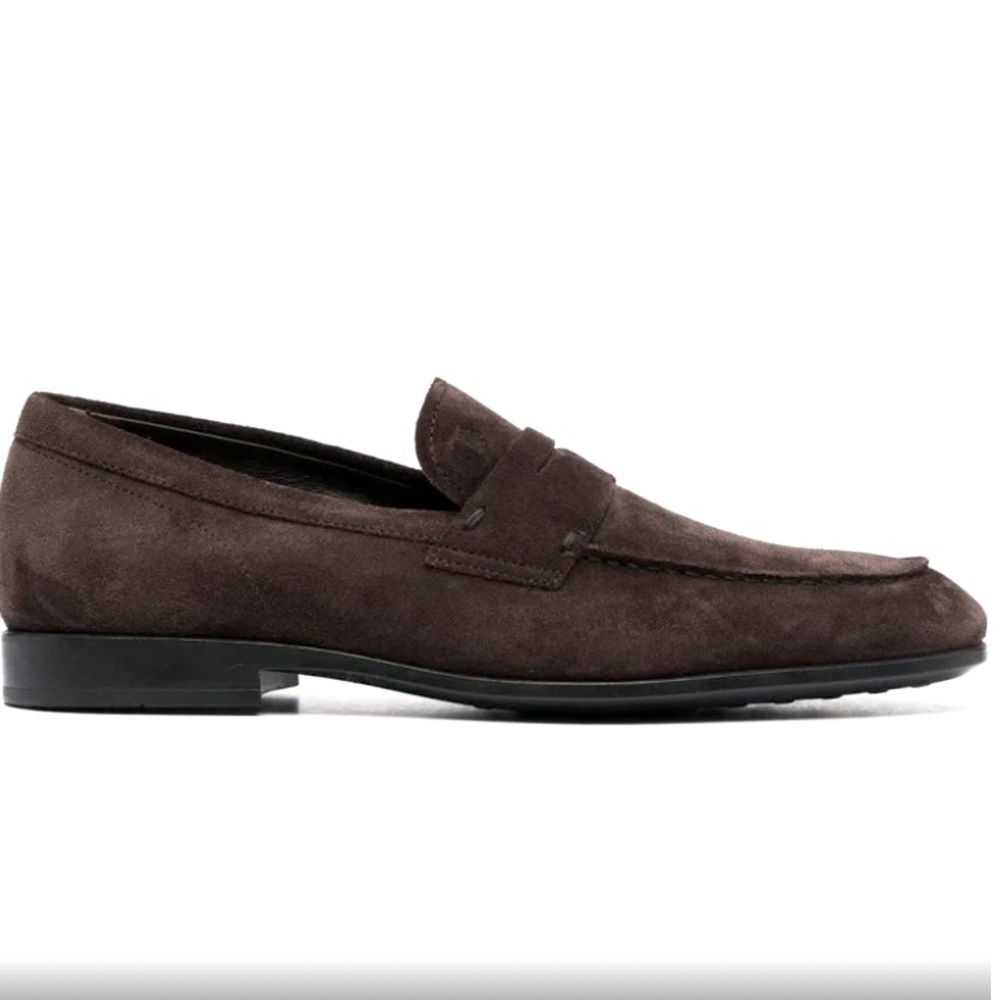 Tod's Made In Italy-Classic Loafers Size:10-in brown suede